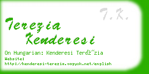 terezia kenderesi business card